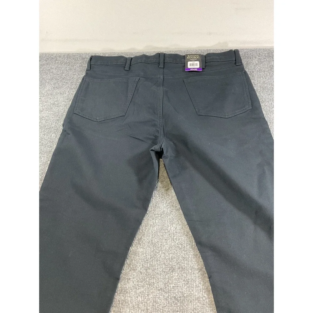 Banana Republic 5 Pocket Pants Men's 40x30 Black Stretch Casual New With Tags